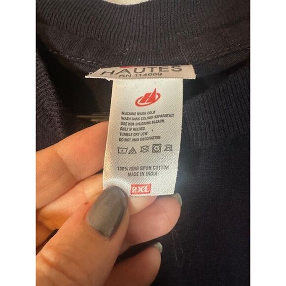 Hautes Navy Blue Red Sox Boston Baseball Short Sleeve T-shirt Men Sz 2XL - Picture 6 of 6